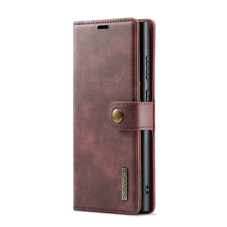 For Samsung Galaxy S23 Ultra 5G DG.MING Crazy Horse Texture Detachable Magnetic Leather Case