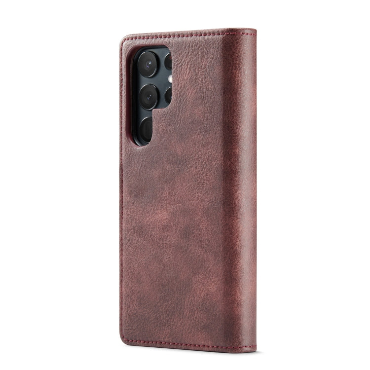 For Samsung Galaxy S23 Ultra 5G DG.MING Crazy Horse Texture Detachable Magnetic Leather Case