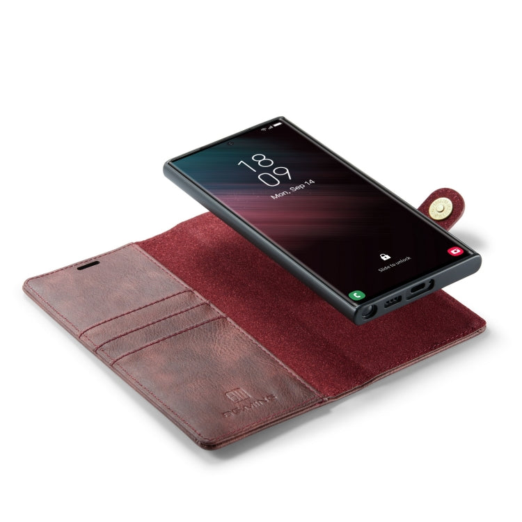 For Samsung Galaxy S23 Ultra 5G DG.MING Crazy Horse Texture Detachable Magnetic Leather Case