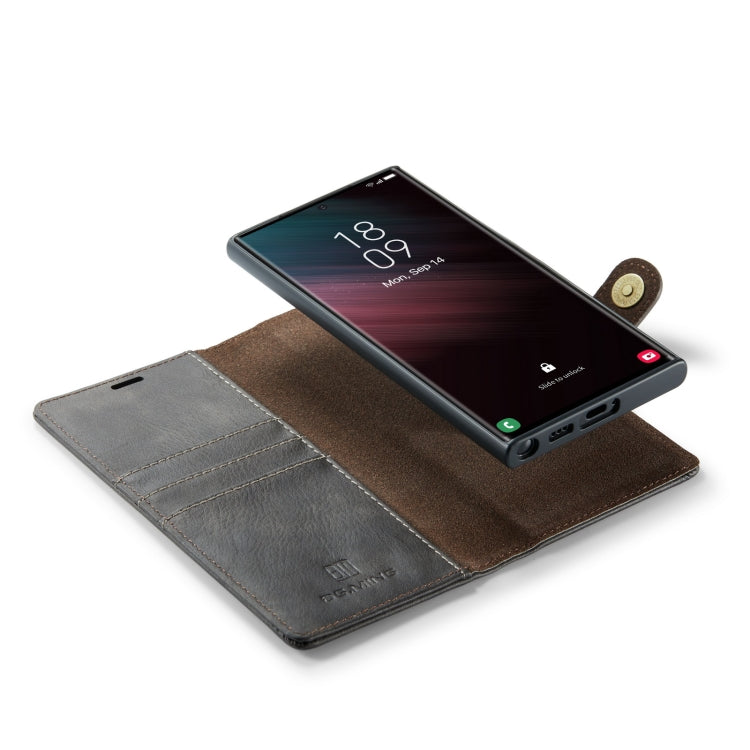 For Samsung Galaxy S23 Ultra 5G DG.MING Crazy Horse Texture Detachable Magnetic Leather Case