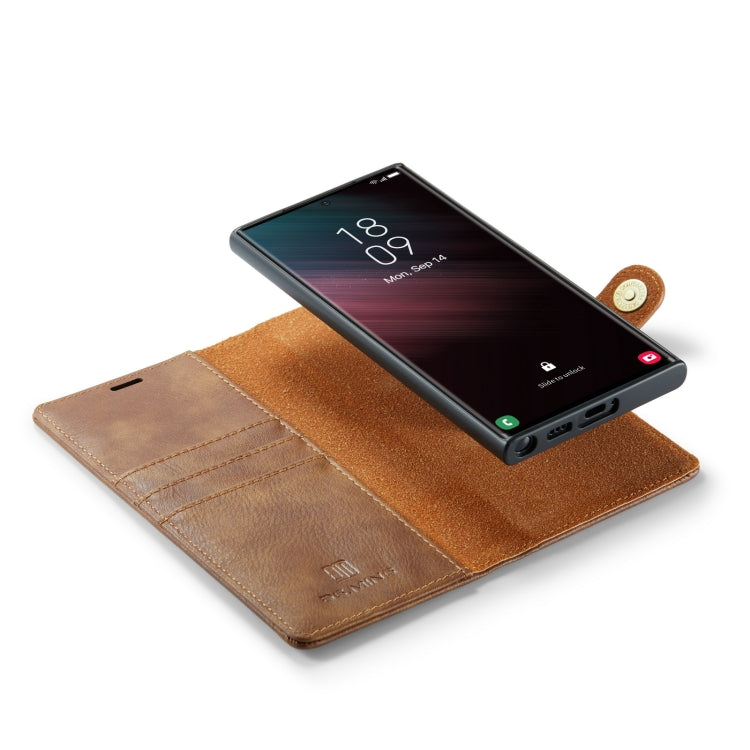 For Samsung Galaxy S23 Ultra 5G DG.MING Crazy Horse Texture Detachable Magnetic Leather Case
