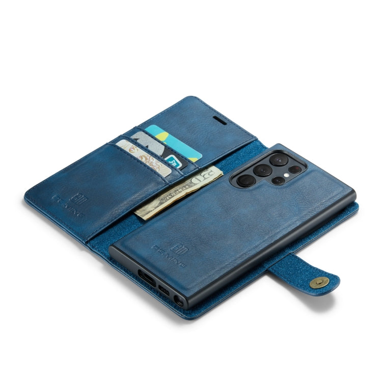 For Samsung Galaxy S23 Ultra 5G DG.MING Crazy Horse Texture Detachable Magnetic Leather Case