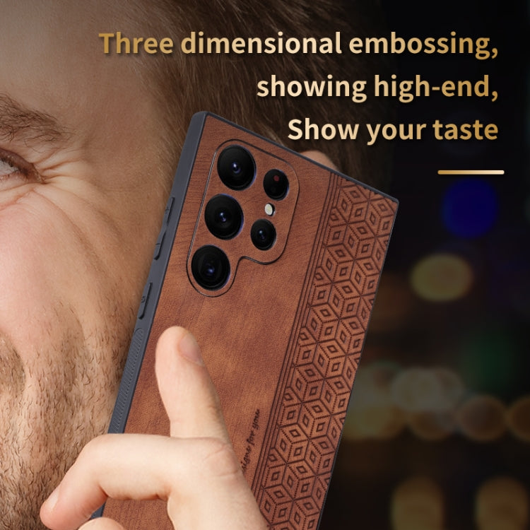 For Samsung Galaxy S23 Ultra 5G AZNS 3D Embossed Skin Feel Phone Case