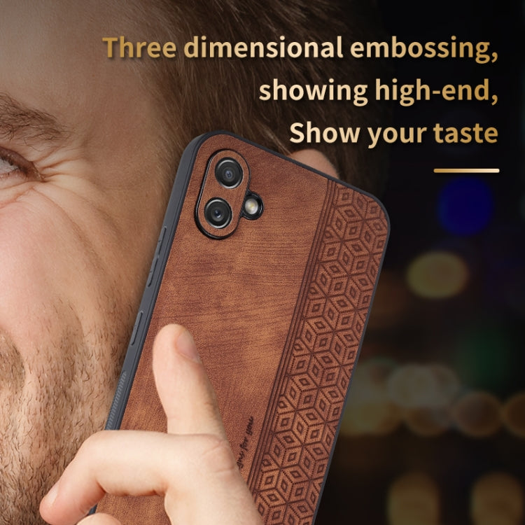 For Samsung Galaxy A04e AZNS 3D Embossed Skin Feel Phone Case