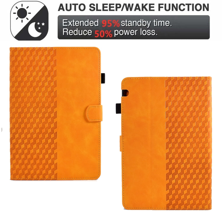 For Huawei MatePad T5 10.0 Rhombus Embossed Leather Smart Tablet Case