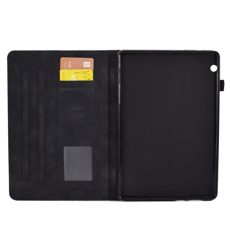 For Huawei MatePad T5 10.0 Rhombus Embossed Leather Smart Tablet Case