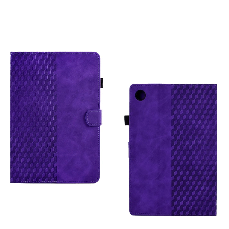 For Huawei MatePad T10 / T10S / Honor Tablet 6 Rhombus Embossed Leather Tablet Case