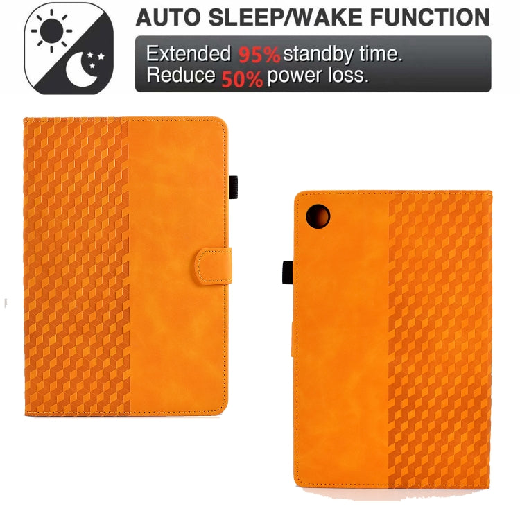 For Lenovo Tab M10 Plus Gen 3 Rhombus Embossed Leather Smart Tablet Case