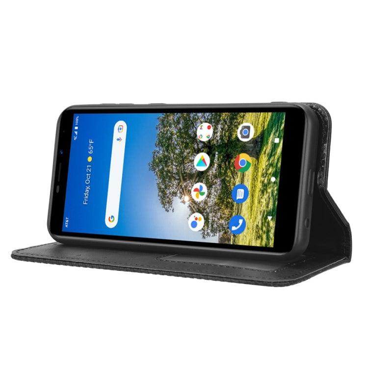 For AT&T Calypso 3 U328AA Magnetic Buckle Retro Texture Leather Phone Case