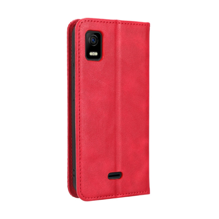 For AT&T Calypso 3 U328AA Magnetic Buckle Retro Texture Leather Phone Case