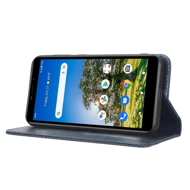 For AT&T Calypso 3 U328AA Magnetic Buckle Retro Texture Leather Phone Case