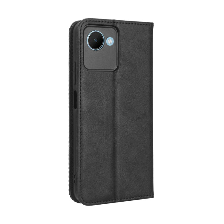 For Realme C30 / C30s Magnetic Buckle Retro Texture Leather Phone Case