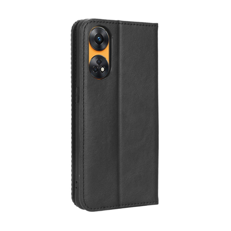 For OPPO Reno8 T 4G Magnetic Buckle Retro Texture Leather Phone Case