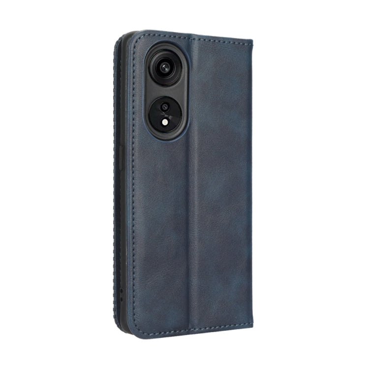 For OPPO Reno8 T 5G / A1 Pro Magnetic Buckle Retro Texture Leather Phone Case