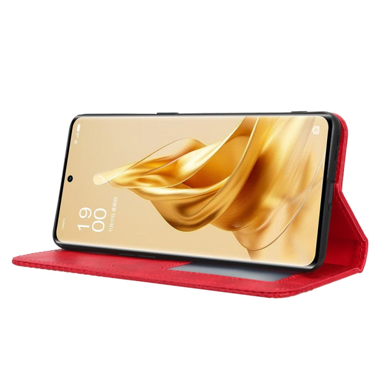 For OPPO Reno9 / Reno9 Pro 5G Magnetic Buckle Retro Texture Leather Phone Case