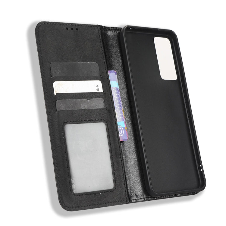 For TCL 40 R 5G Magnetic Buckle Retro Texture Leather Phone Case