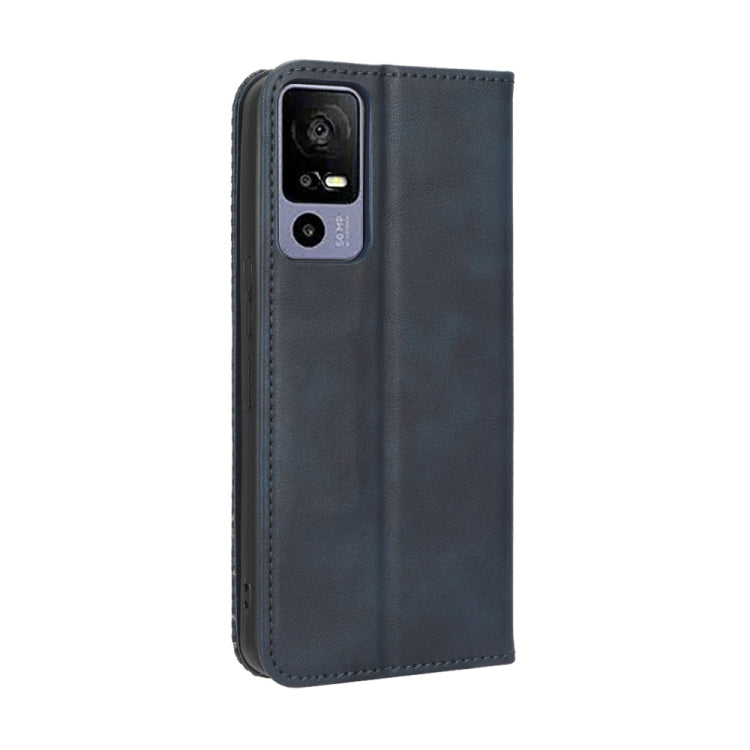 For TCL 40 R 5G Magnetic Buckle Retro Texture Leather Phone Case