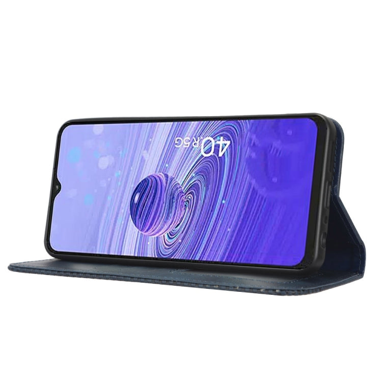 For TCL 40 R 5G Magnetic Buckle Retro Texture Leather Phone Case