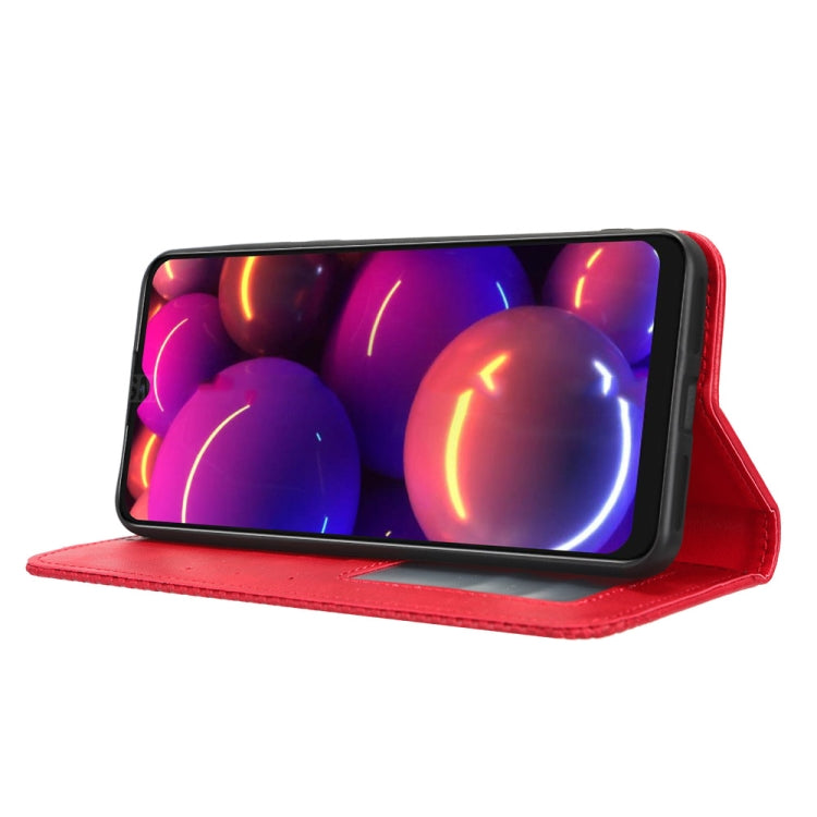 For TCL 305i Magnetic Buckle Retro Texture Leather Phone Case