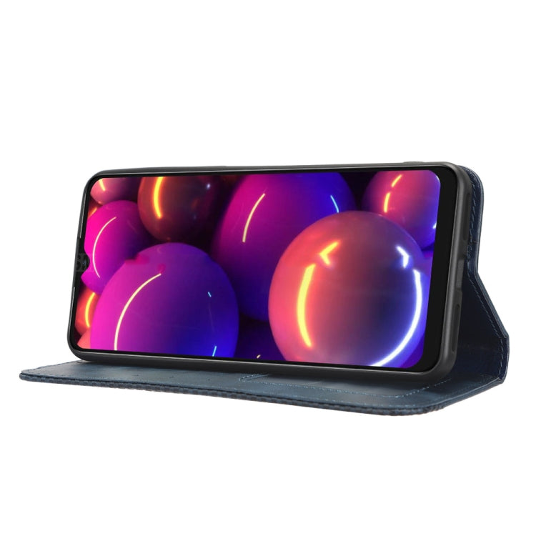 For TCL 305i Magnetic Buckle Retro Texture Leather Phone Case