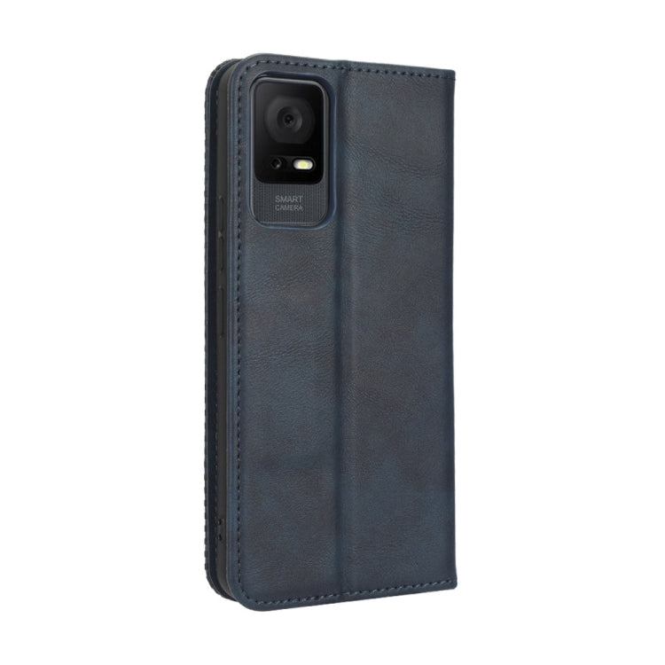 For TCL 405 / 406 T506D Magnetic Buckle Retro Texture Leather Phone Case