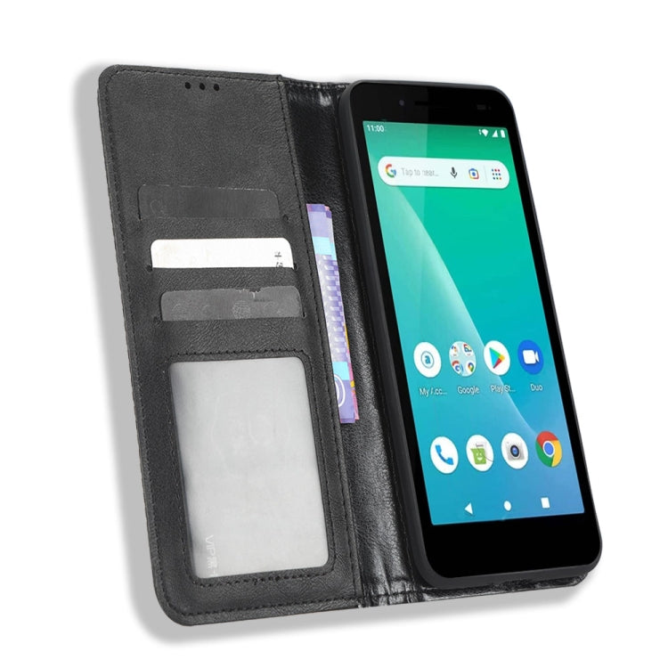 For Unimax UMX U696CL Magnetic Buckle Retro Texture Leather Phone Case