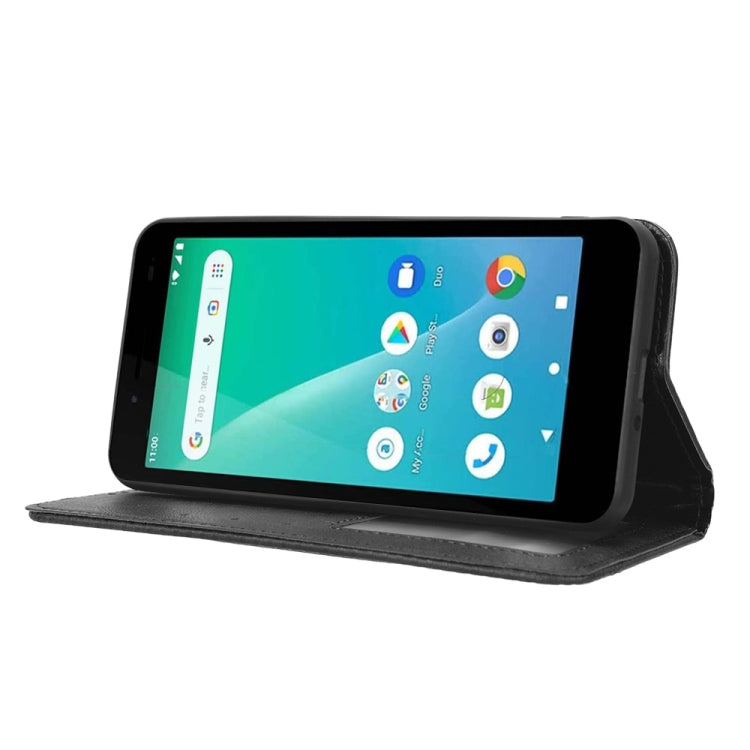 For Unimax UMX U696CL Magnetic Buckle Retro Texture Leather Phone Case