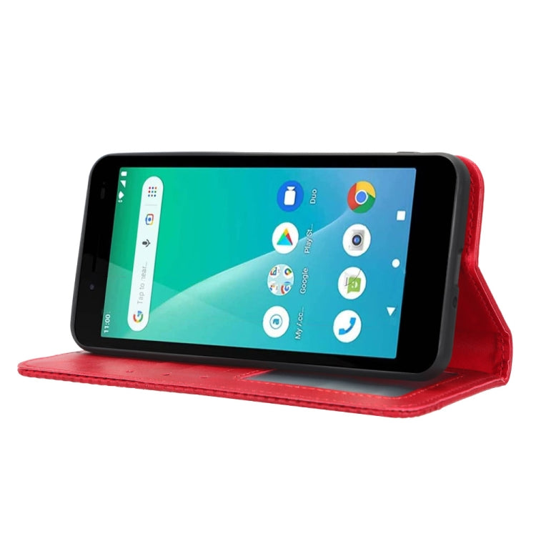 For Unimax UMX U696CL Magnetic Buckle Retro Texture Leather Phone Case