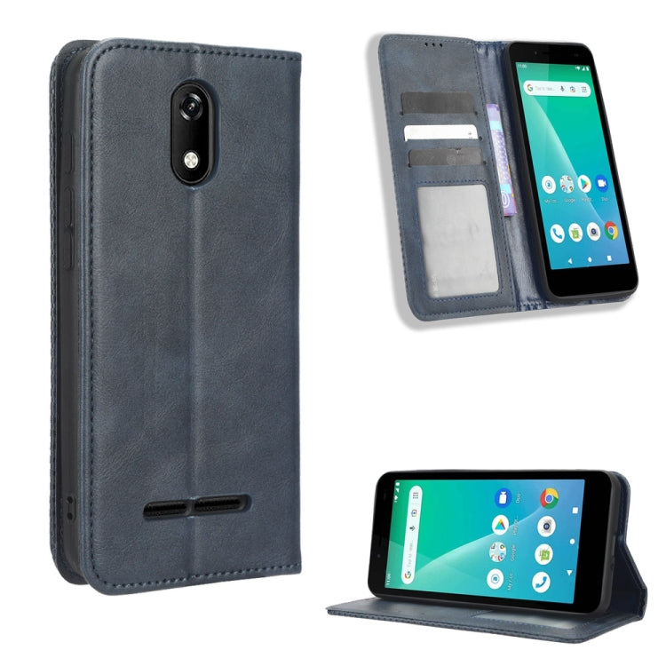 For Unimax UMX U696CL Magnetic Buckle Retro Texture Leather Phone Case