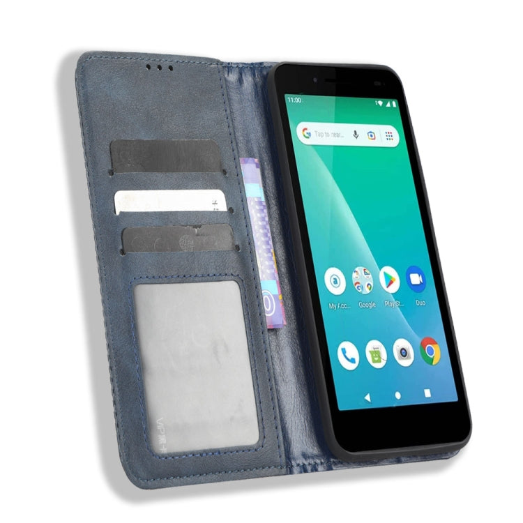 For Unimax UMX U696CL Magnetic Buckle Retro Texture Leather Phone Case