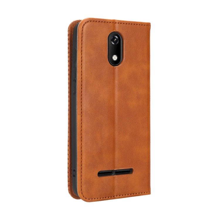 For Unimax UMX U696CL Magnetic Buckle Retro Texture Leather Phone Case