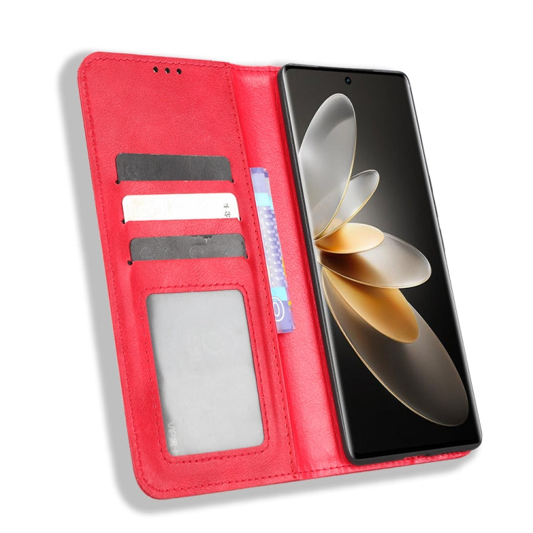 For vivo S16 Pro / S16 Magnetic Buckle Retro Texture Leather Phone Case