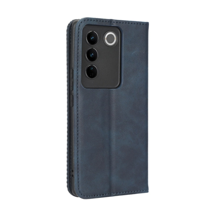 For vivo S16 Pro / S16 Magnetic Buckle Retro Texture Leather Phone Case