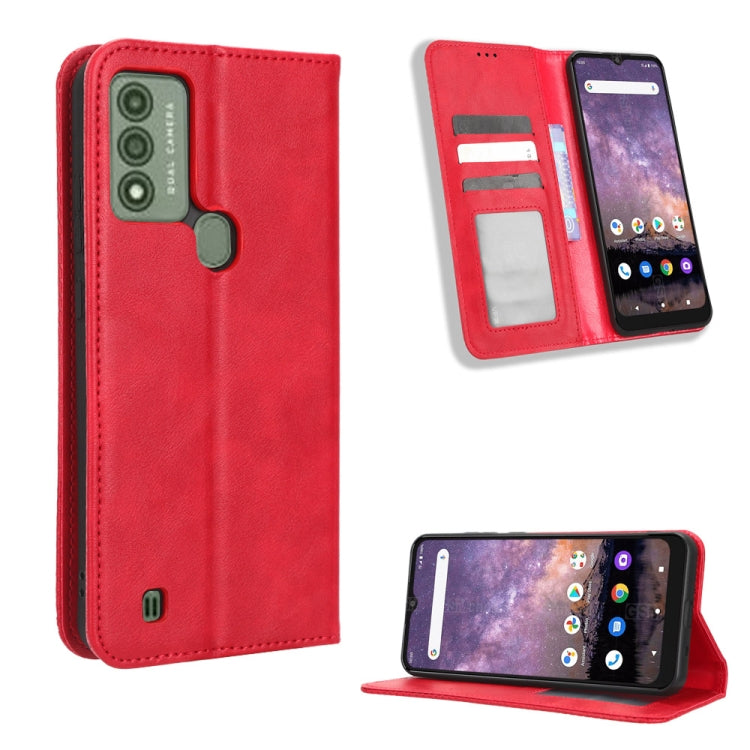 For Wiko Voix U616A Magnetic Buckle Retro Texture Leather Phone Case