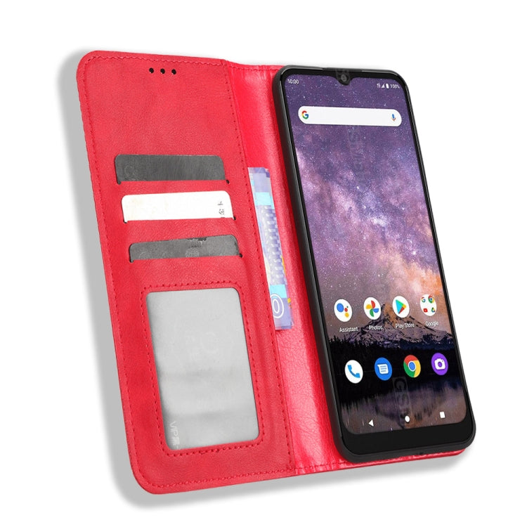 For Wiko Voix U616A Magnetic Buckle Retro Texture Leather Phone Case