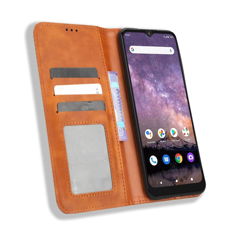 For Wiko Voix U616A Magnetic Buckle Retro Texture Leather Phone Case