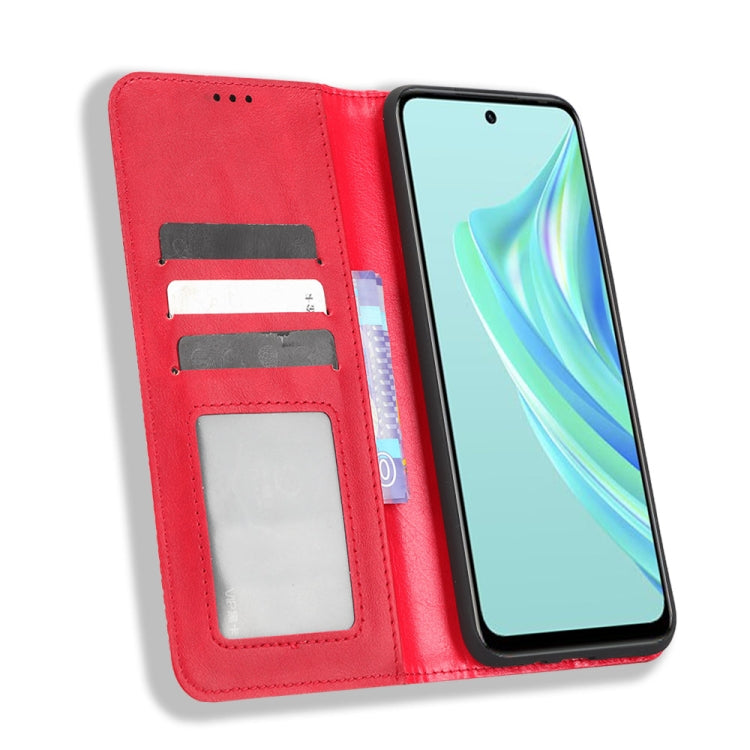 For Infinix Hot 20 Play Magnetic Buckle Retro Texture Leather Phone Case