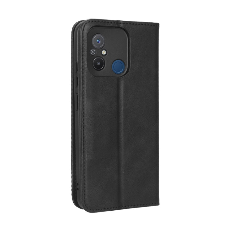 For Xiaomi Redmi 12C / 11A Magnetic Buckle Retro Texture Leather Phone Case