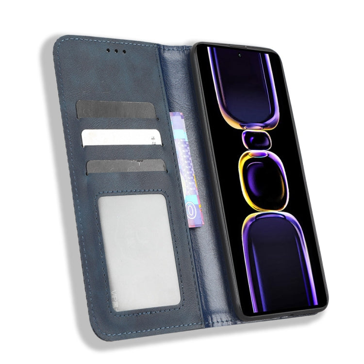 For Xiaomi Redmi K60 5G / K60 Pro Magnetic Buckle Retro Texture Leather Phone Case