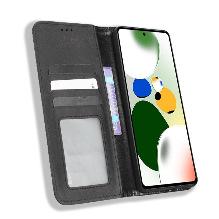 For Xiaomi Redmi Note 12 Pro 5G Speed / Poco X5 Pro Magnetic Buckle Retro Texture Leather Phone Case