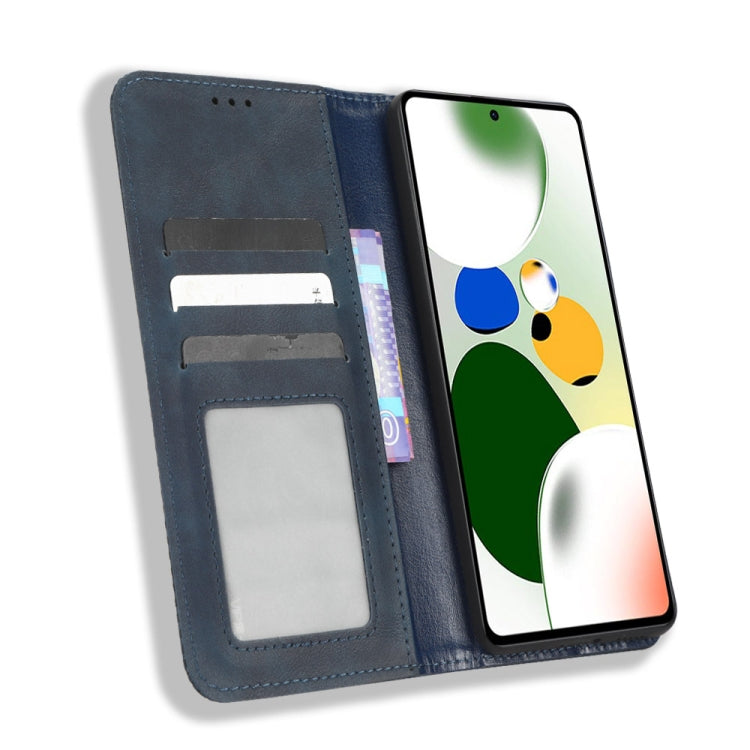 For Xiaomi Redmi Note 12 Pro 5G Speed / Poco X5 Pro Magnetic Buckle Retro Texture Leather Phone Case