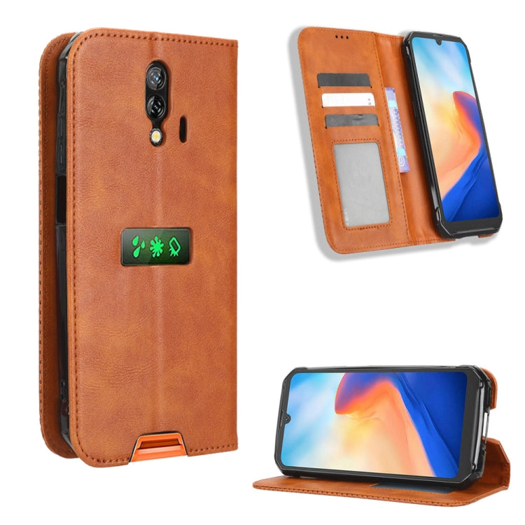 For Blackview BV7200 Magnetic Buckle Retro Texture Leather Phone Case