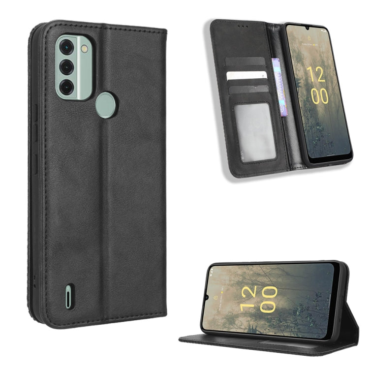 For Nokia C31 Magnetic Buckle Retro Texture Leather Phone Case