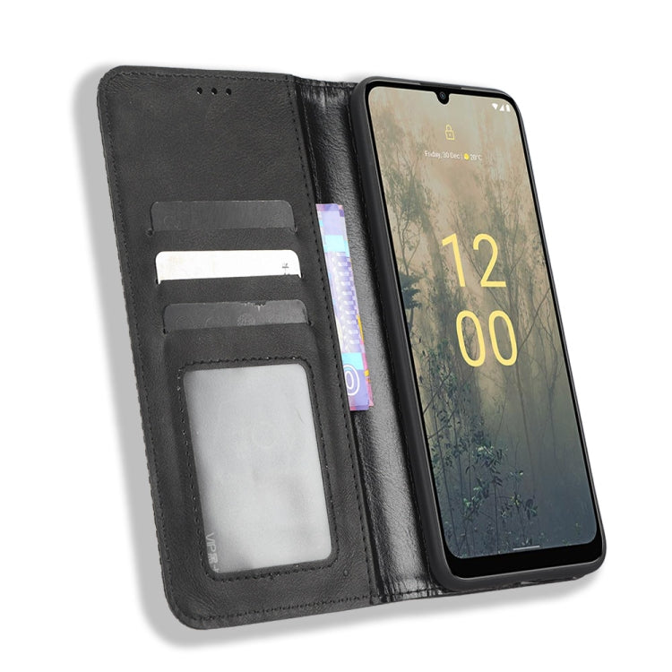 For Nokia C31 Magnetic Buckle Retro Texture Leather Phone Case