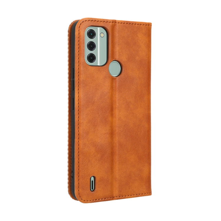 For Nokia C31 Magnetic Buckle Retro Texture Leather Phone Case
