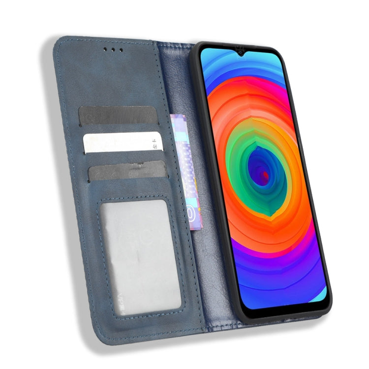 For Ulefone Note 14 Magnetic Buckle Retro Texture Leather Phone Case