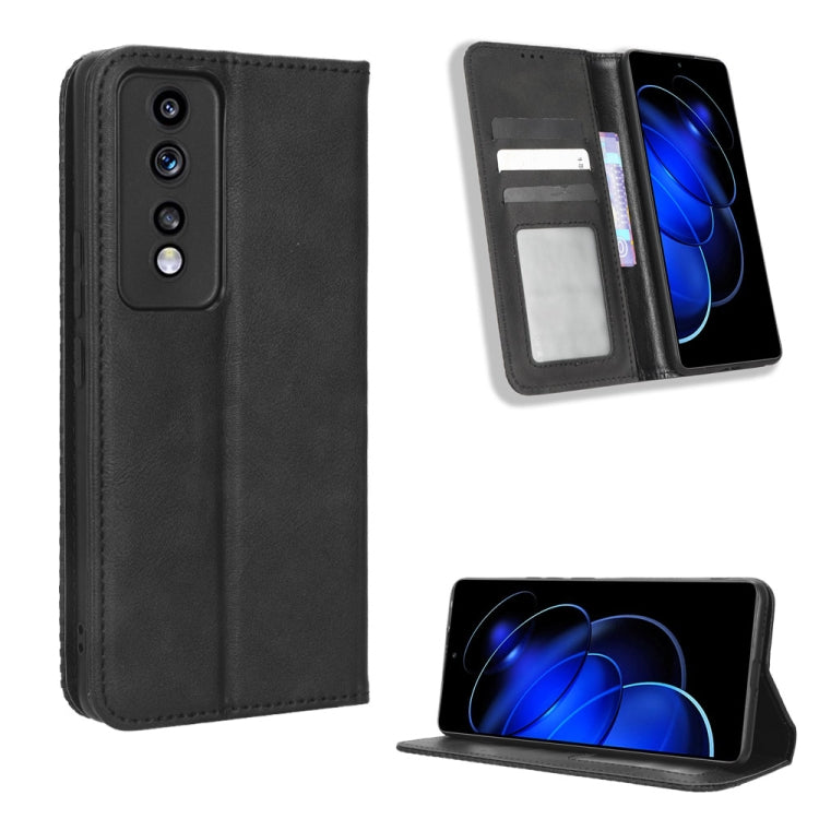 For Honor 80 GT Magnetic Buckle Retro Texture Leather Phone Case