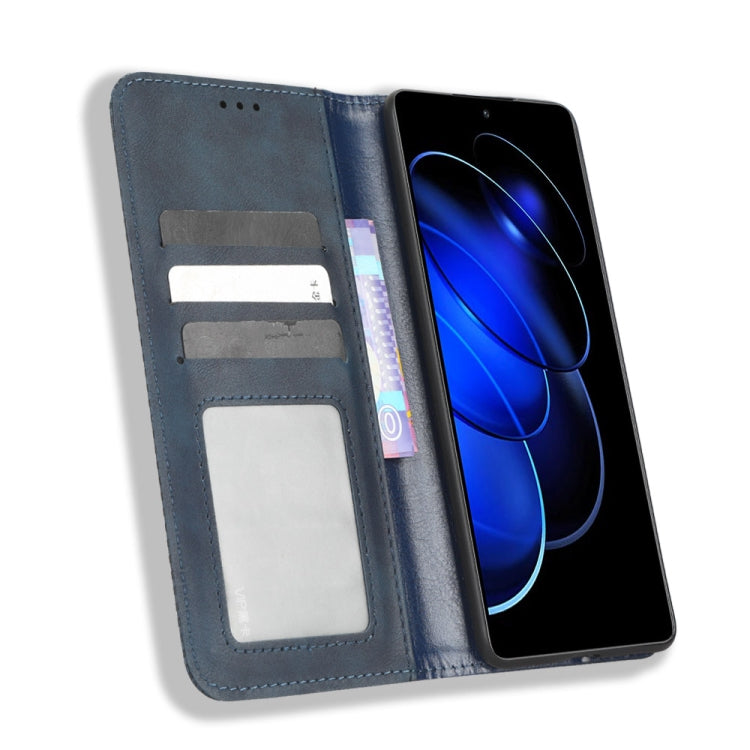 For Honor 80 GT Magnetic Buckle Retro Texture Leather Phone Case