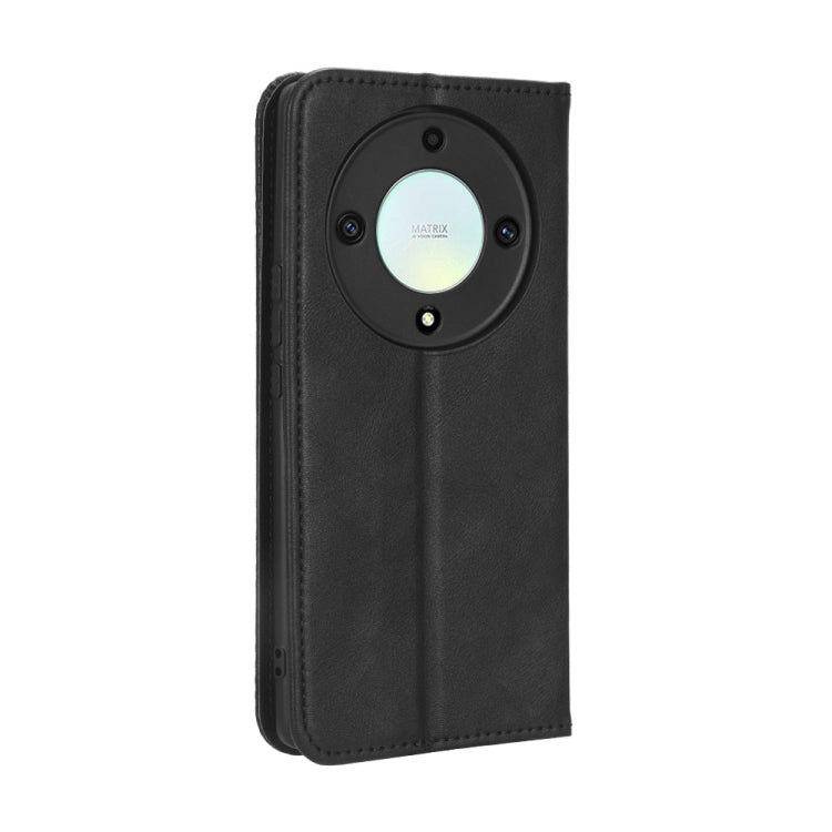 For Honor X9A / X40 / Magic5 Lite 5G Magnetic Buckle Retro Texture Leather Phone Case