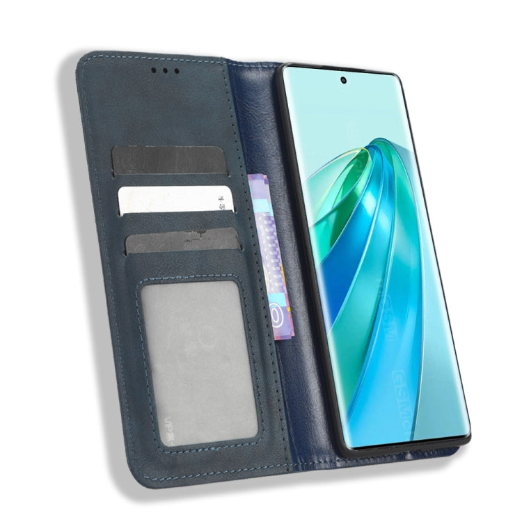 For Honor X9A / X40 / Magic5 Lite 5G Magnetic Buckle Retro Texture Leather Phone Case